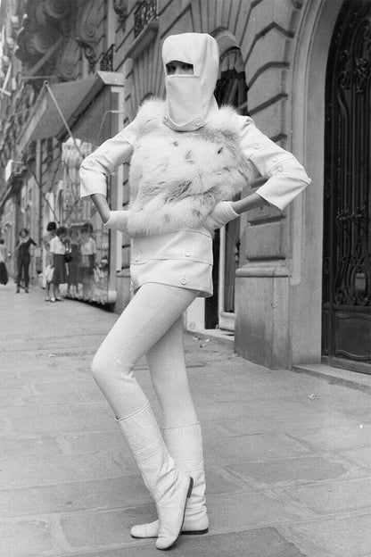 Model Wearing New 1968 Fall Fashion By Andre Courreges Poster Wall Art Print Home Wall Decor