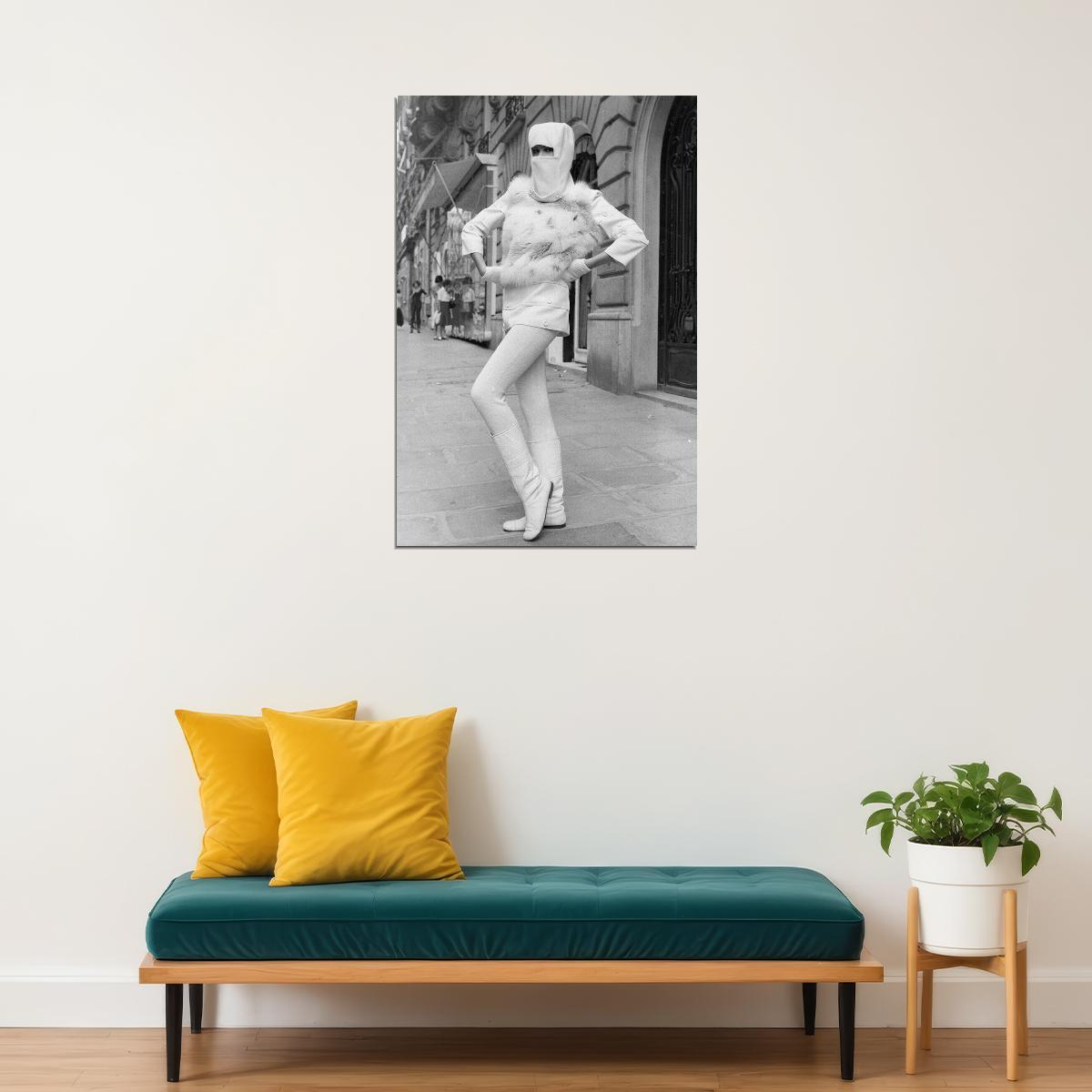 Model Wearing New 1968 Fall Fashion By Andre Courreges Poster Wall Art Print Home Wall Decor