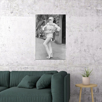 Model Wearing New 1968 Fall Fashion By Andre Courreges Poster Wall Art Print Home Wall Decor