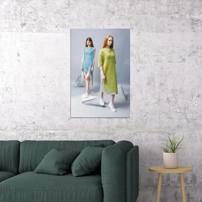 Fashion Dress Models Poster Wall Art Print Home Wall Decor