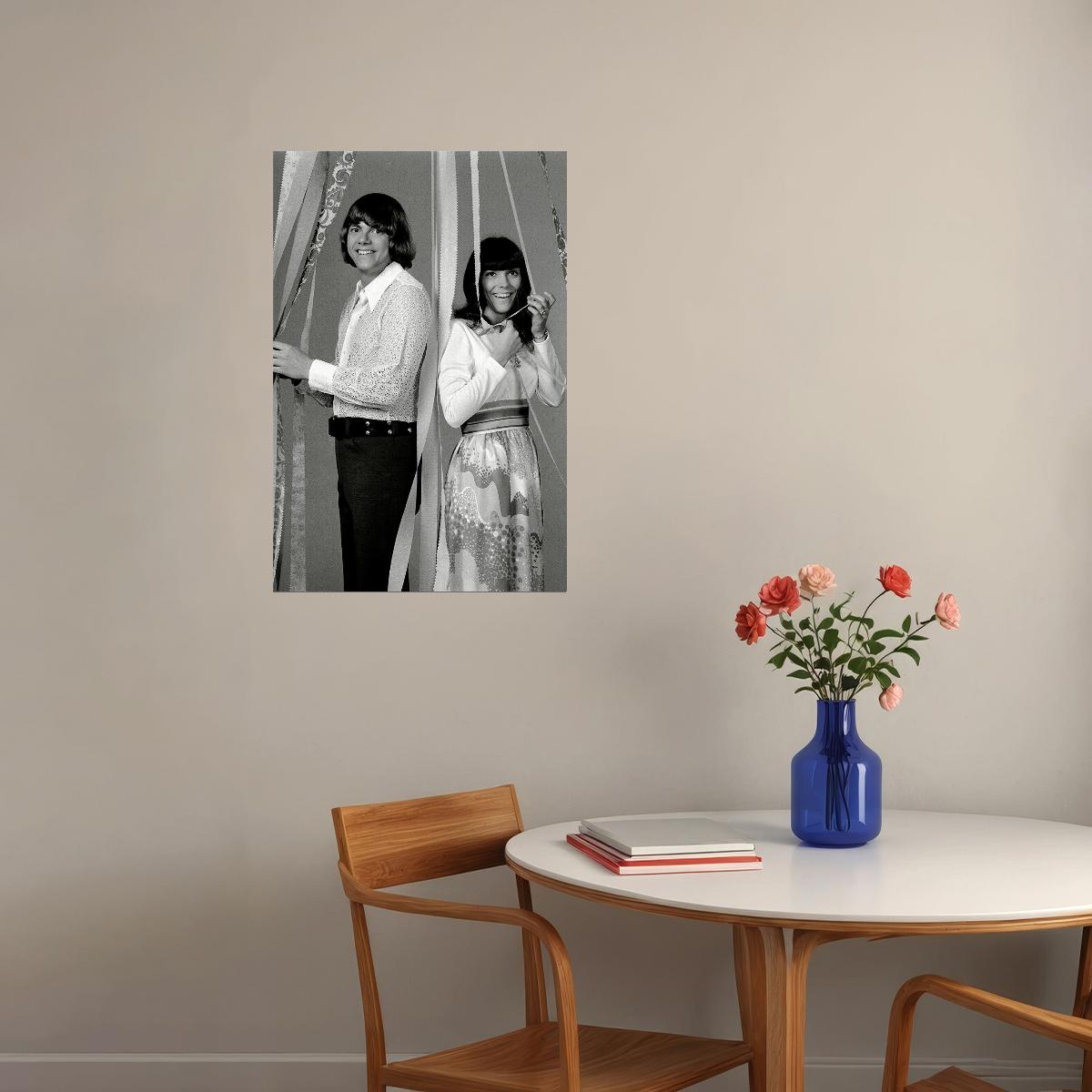 Richard And Karen Carpenter Musicians Poster Wall Art Print Home Wall Decor