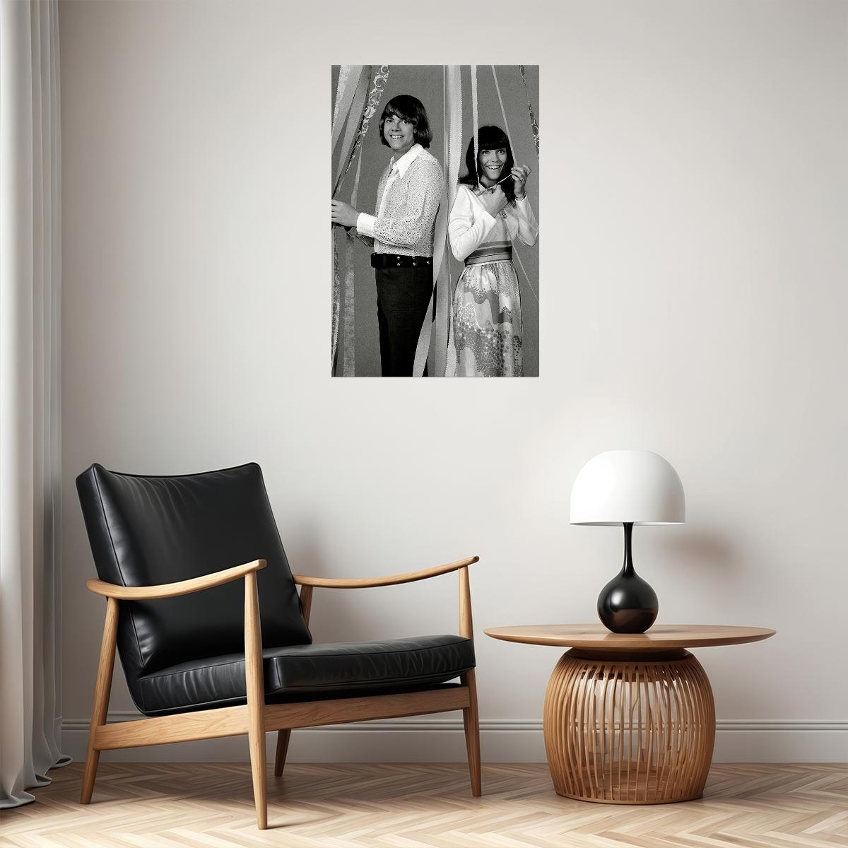 Richard And Karen Carpenter Musicians Poster Wall Art Print Home Wall Decor