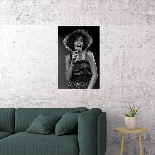 Whitney Houston Award Winning Musician Artist Poster Wall Art Print Home Wall Decor