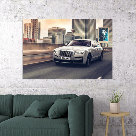 Rolls-royce Ghost Model City Driving Performance Poster Wall Art Print Home Wall Decor