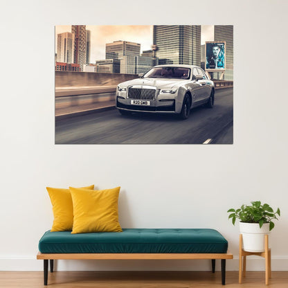 Rolls-royce Ghost Model City Driving Performance Poster Wall Art Print Home Wall Decor