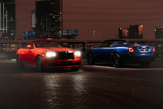 Rolls-royce Dawn Black Badge Red And Blue Cars Poster Wall Art Print Home Wall Decor