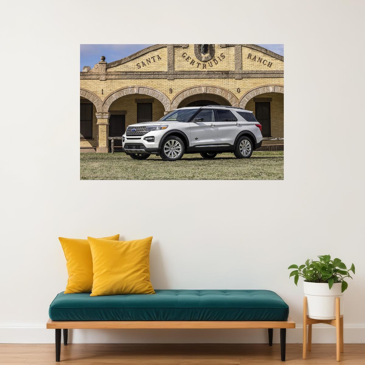 Ford Explorer King Ranch Suv Model Poster Wall Art Print Home Wall Decor