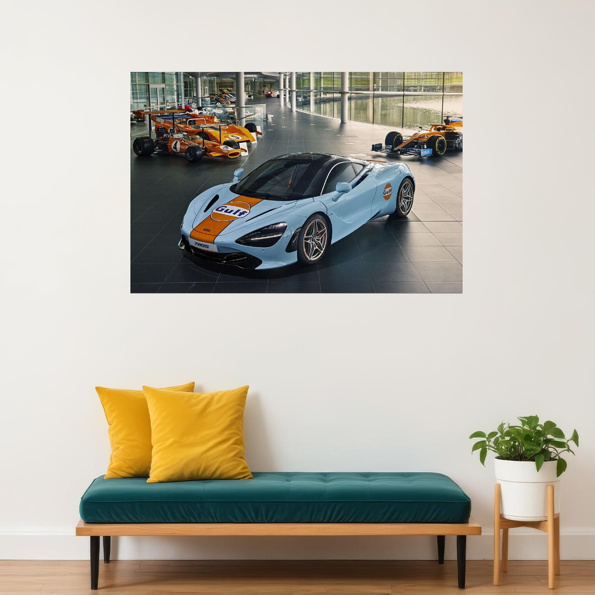 Mclaren Mso 720s Formula Racing Cars Poster Wall Art Print Home Wall Decor