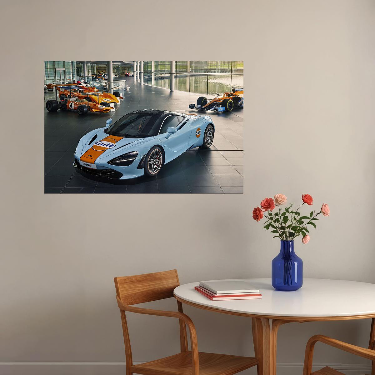 Mclaren Mso 720s Formula Racing Cars Poster Wall Art Print Home Wall Decor