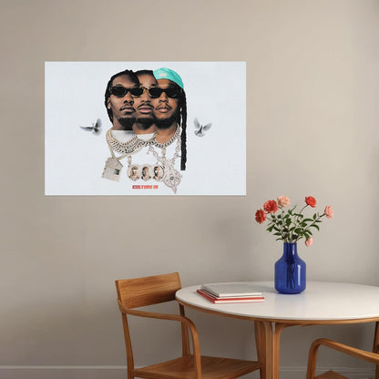 Migos Culture Fan Album Music Rap 2017 Cover Poster Wall Art Print Home Wall Decor