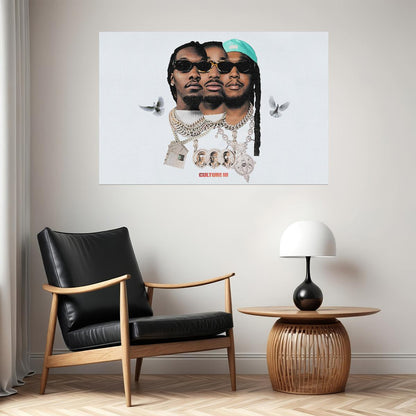 Migos Culture Fan Album Music Rap 2017 Cover Poster Wall Art Print Home Wall Decor