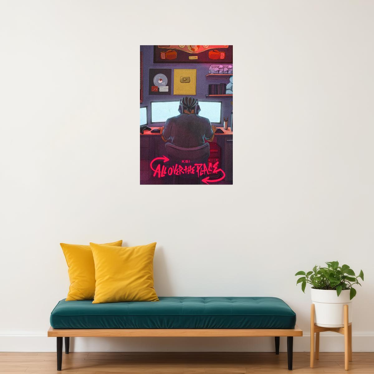 Ksi All Over The Place Music Album Musician Poster Wall Art Print Home Wall Decor