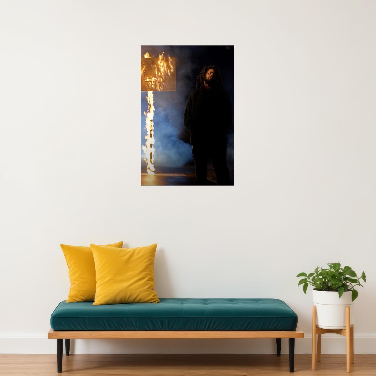 J Cole Rapper Hip Hop Artist Music Singer Poster Wall Art Print Home Wall Decor