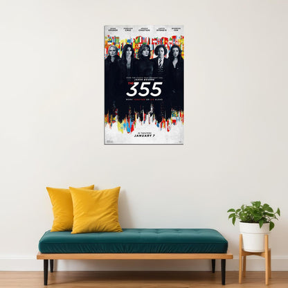 The 355 Movie Action Adventure Thriller Poster Wall Art Print Home Wall Decor