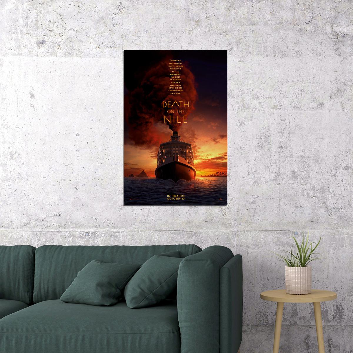 Death On The Nile Movie Mystery Crime Drama Poster Wall Art Print Home Wall Decor