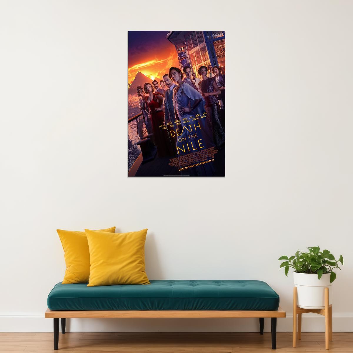 Death On The Nile Movie Crime Drama Mystery Poster Wall Art Print Home Wall Decor