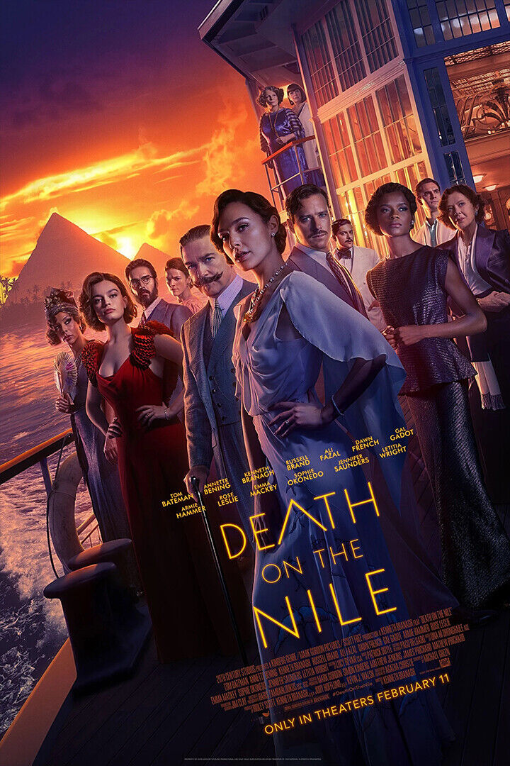 Death On The Nile Movie Crime Drama Mystery Poster Wall Art Print Home Wall Decor