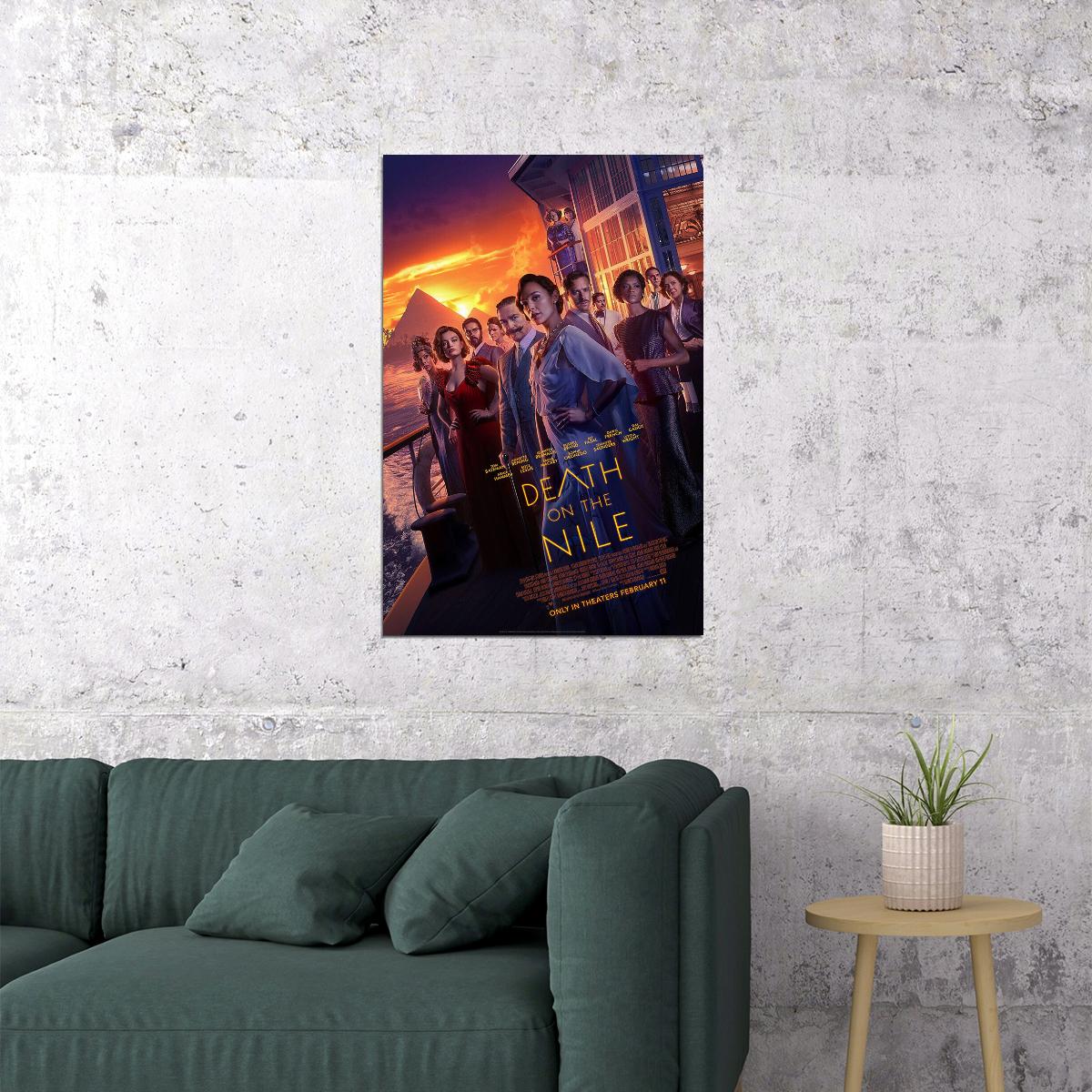 Death On The Nile Movie Crime Drama Mystery Poster Wall Art Print Home Wall Decor