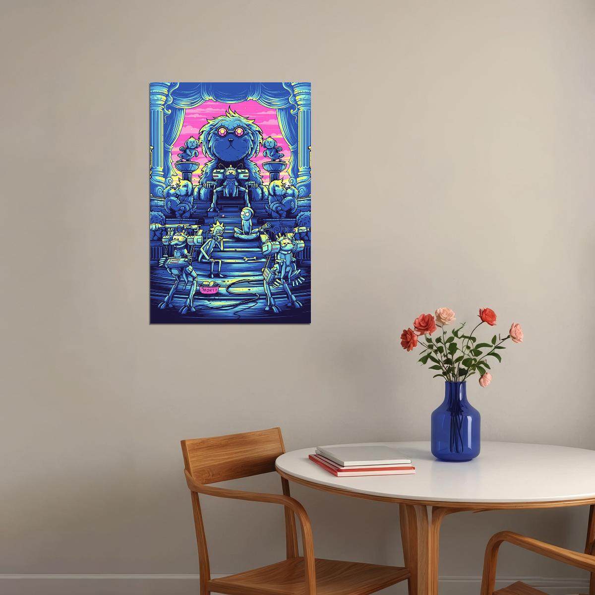 Rick And Morty Anime Action Movie Poster Wall Art Print Home Wall Decor
