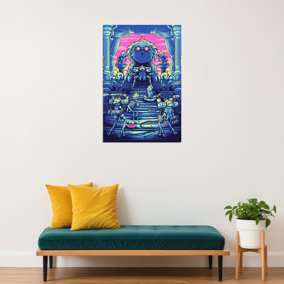 Rick And Morty Anime Action Movie Poster Wall Art Print Home Wall Decor