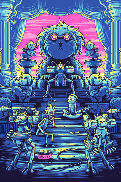 Rick And Morty Anime Action Movie Poster Wall Art Print Home Wall Decor