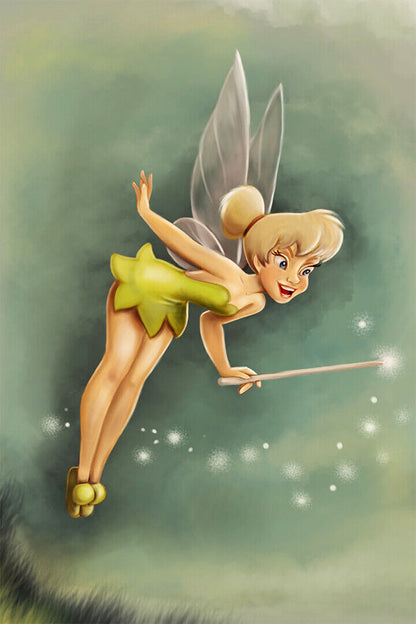 Tinker Bell Fairy Animaiton Movie Poster Wall Art Print Home Wall Decor