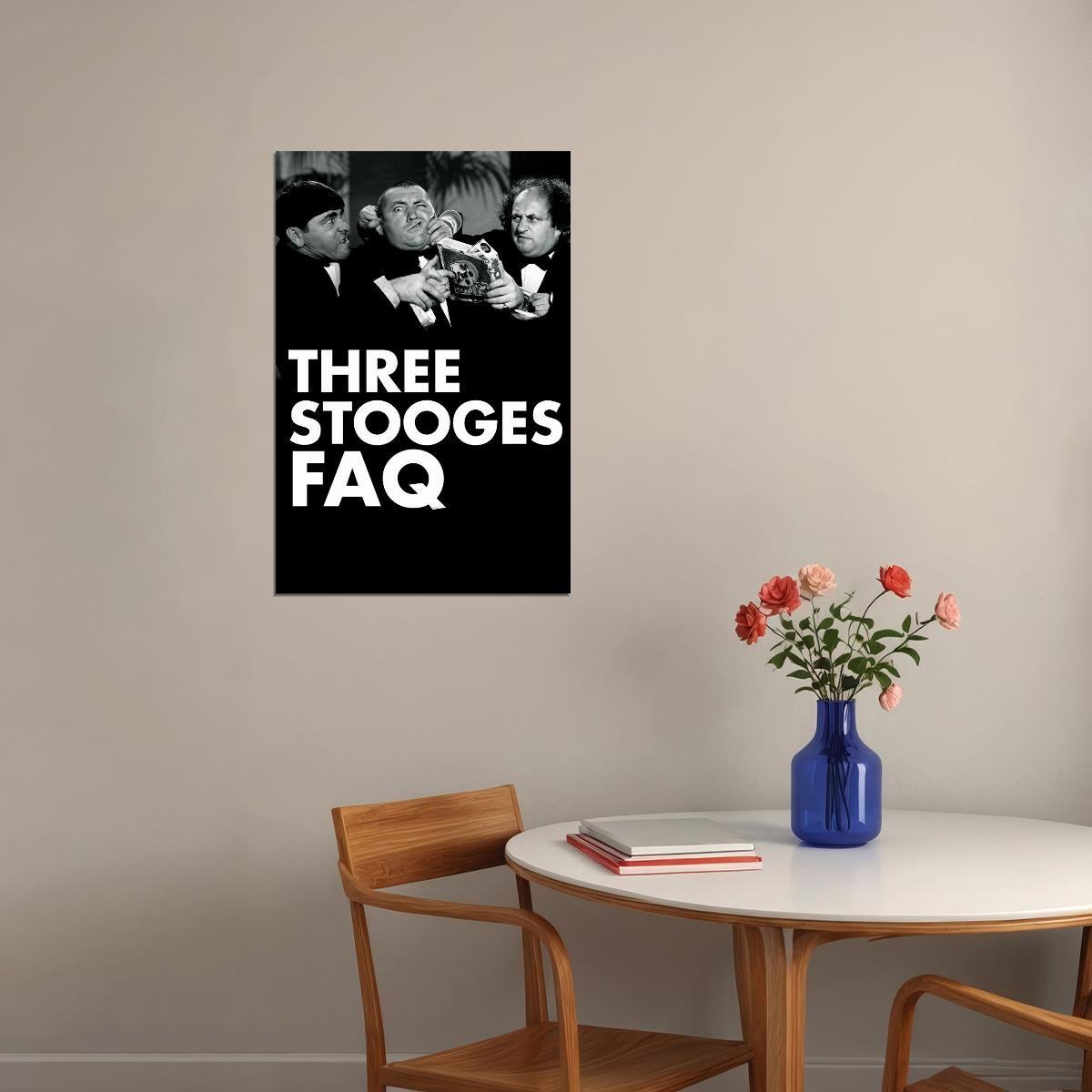 The Three Stooges With Drinks Movie Poster Wall Art Print Home Wall Decor