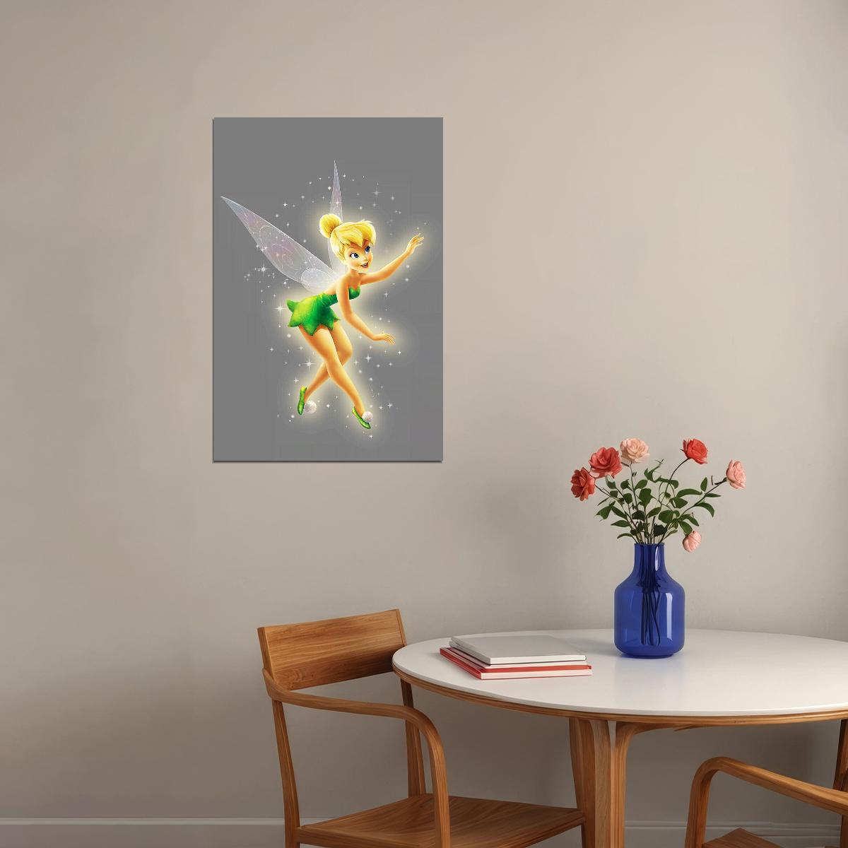 Tinker Bell Fairy Animation Adventure Movie Poster Wall Art Print Home Wall Decor
