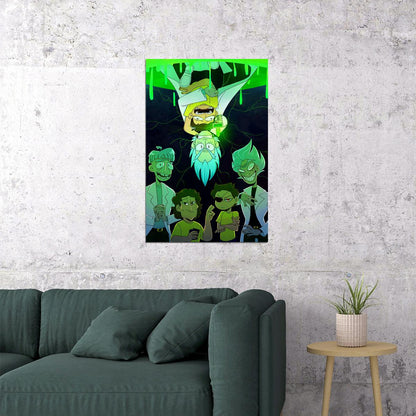 Rick And Morty Anime Action Movie Poster Wall Art Print Home Wall Decor