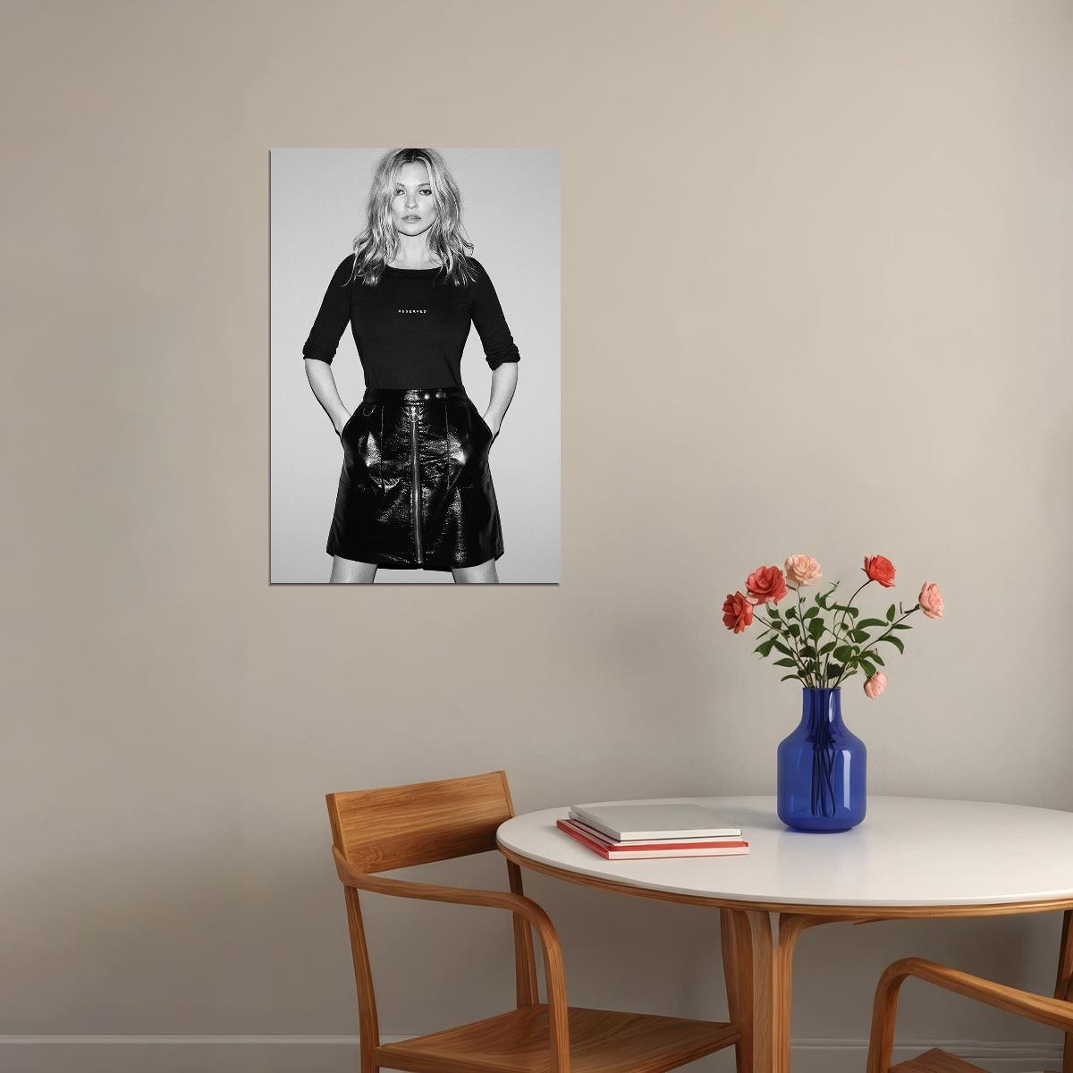 Kate Moss Model Artist Fashion Icon Poster Wall Art Print Home Wall Decor