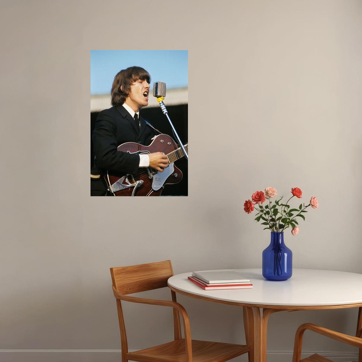 Guitarist George Harrison Rock Musician Poster Wall Art Print Home Wall Decor