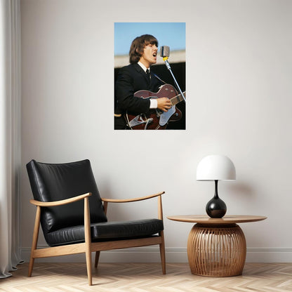 Guitarist George Harrison Rock Musician Poster Wall Art Print Home Wall Decor