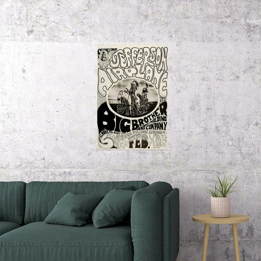 Jefferson Airplane Concert Rock Music Band Poster Wall Art Print Home Wall Decor