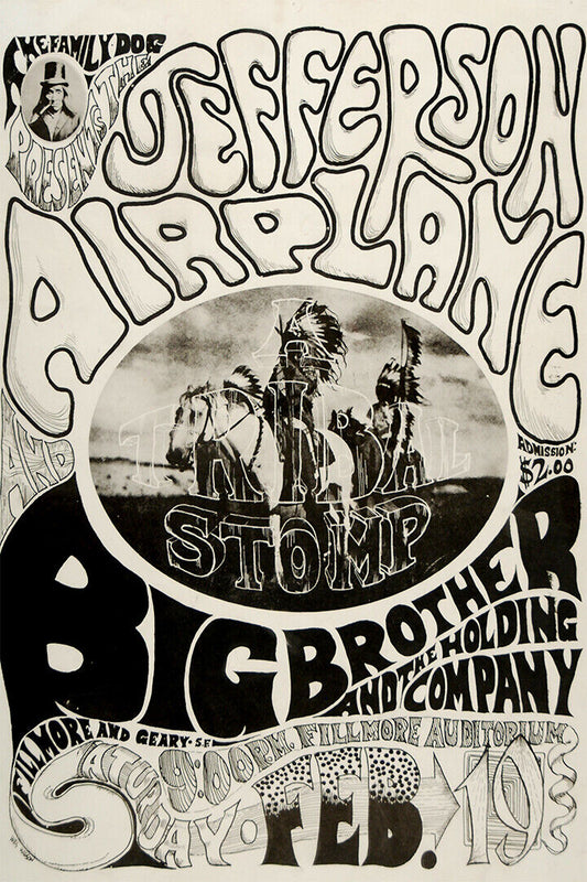 Jefferson Airplane Concert Rock Music Band Poster Wall Art Print Home Wall Decor