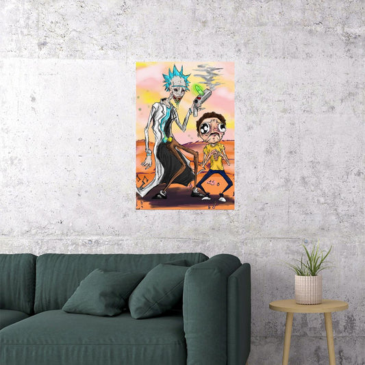 Rick And Morty Cartoon Funny Movie Animation Poster Wall Art Print Home Wall Decor