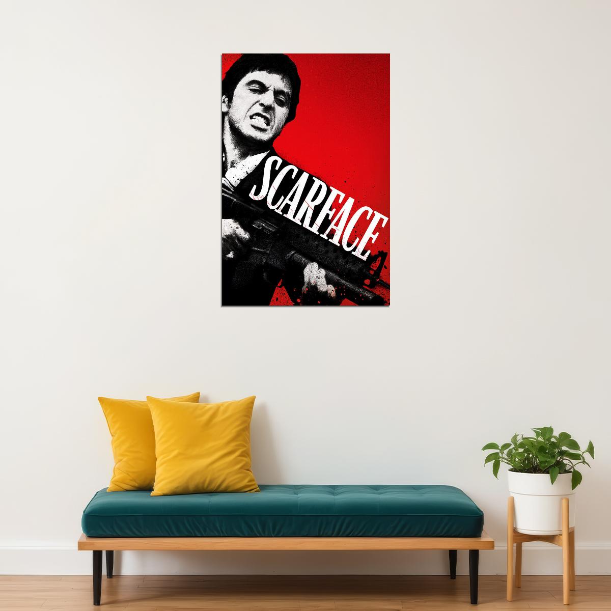 Al Pacino Scarface Classic Movie Crime Drama Poster Wall Art Print Home Wall Decor
