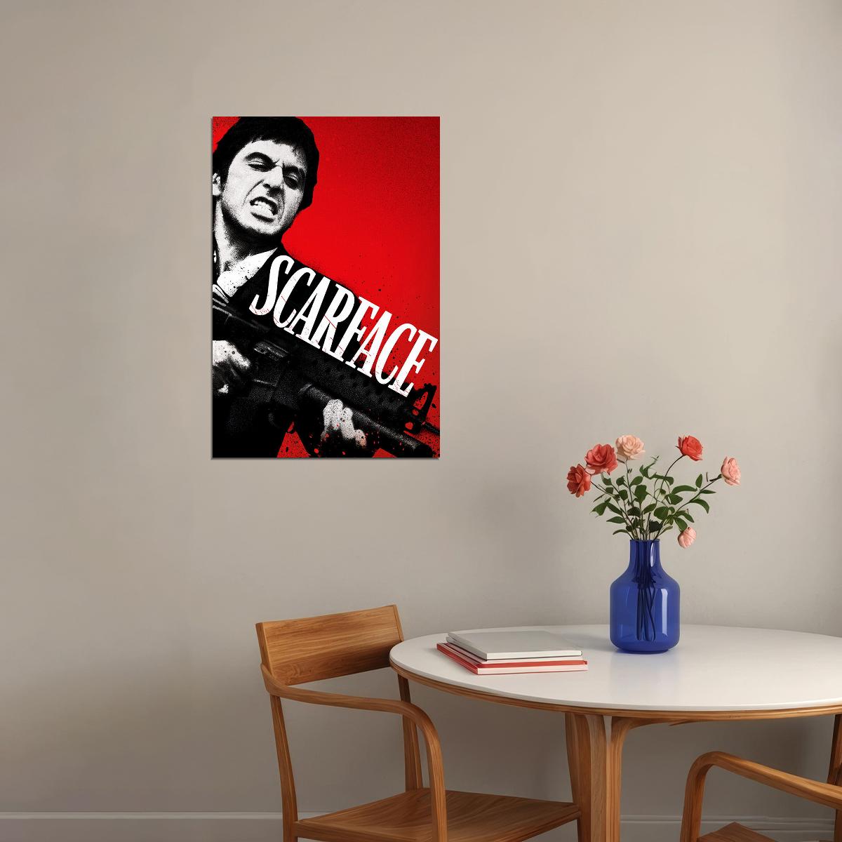 Al Pacino Scarface Classic Movie Crime Drama Poster Wall Art Print Home Wall Decor