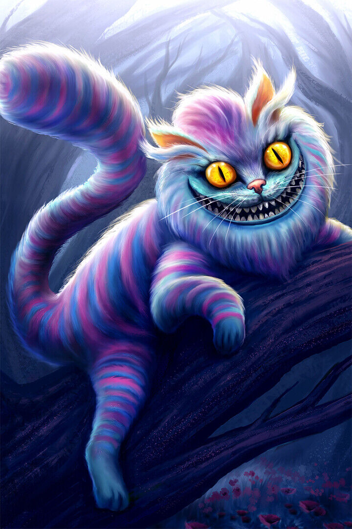 Cheshire Cat Alice In Wonderland Movie Poster Wall Art Print Home Wall Decor