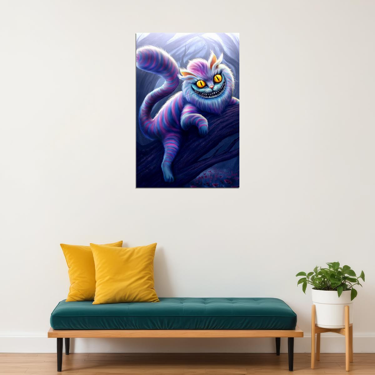 Cheshire Cat Alice In Wonderland Movie Poster Wall Art Print Home Wall Decor