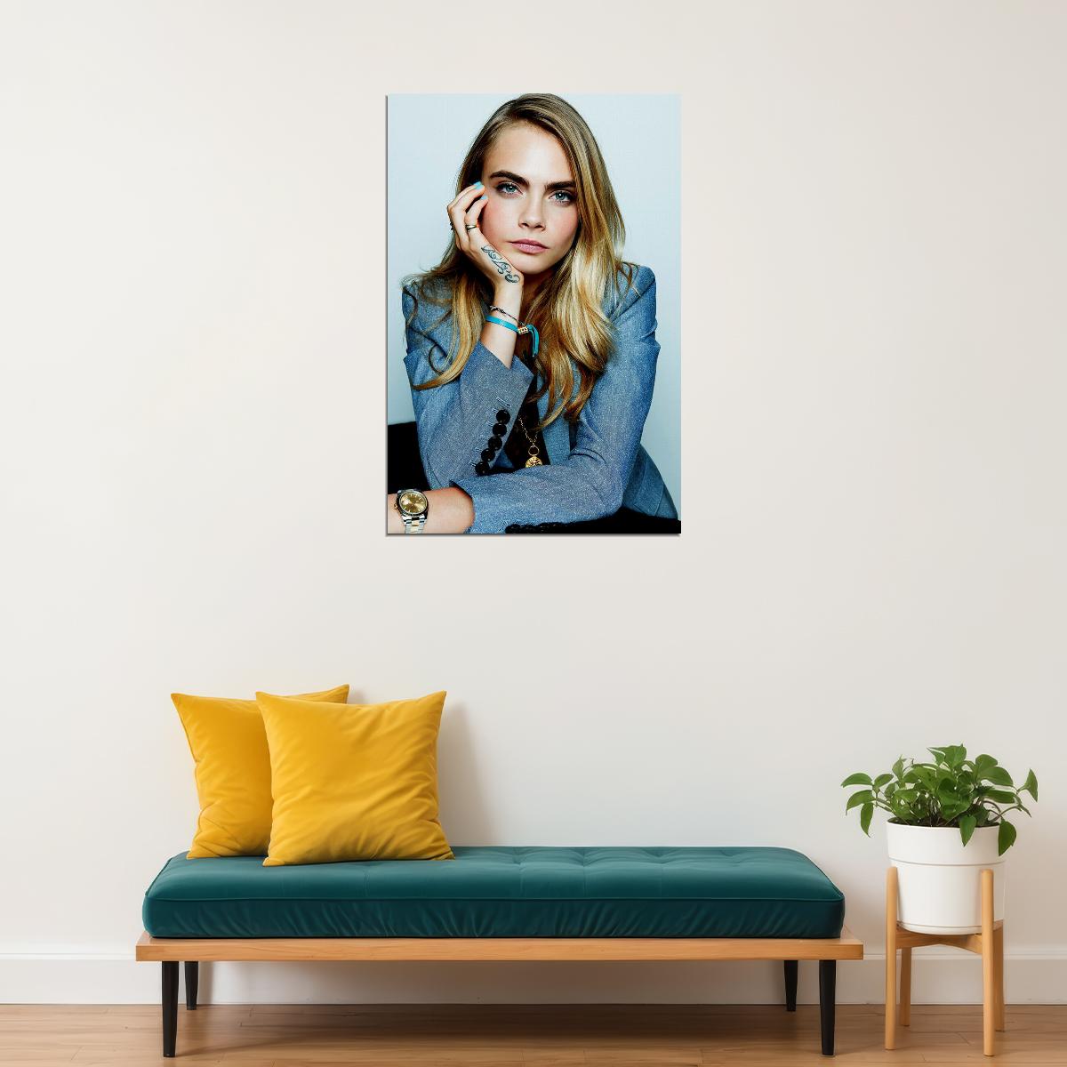 Cara Delevingne British Model Born In London Poster Wall Art Print Home Wall Decor