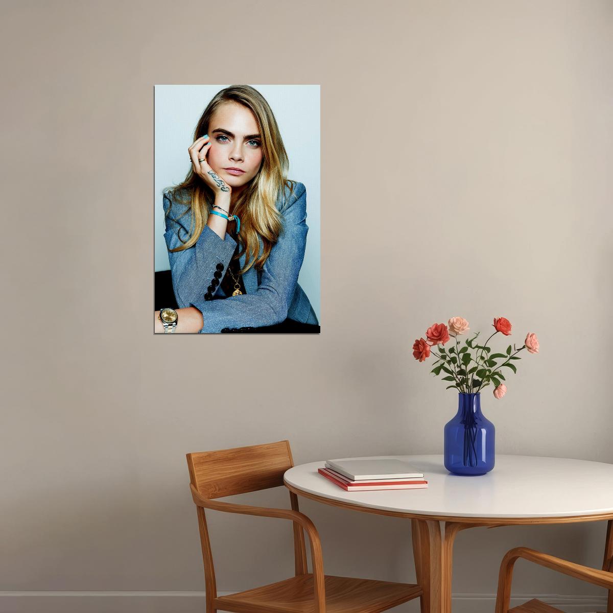 Cara Delevingne British Model Born In London Poster Wall Art Print Home Wall Decor
