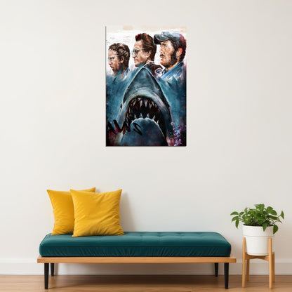 Jaws Horror Movie Poster Wall Art Print Home Wall Decor