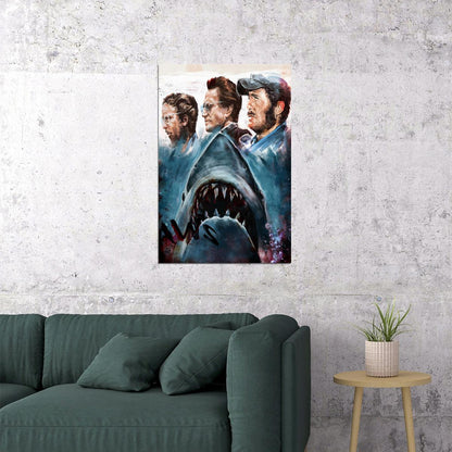 Jaws Horror Movie Poster Wall Art Print Home Wall Decor