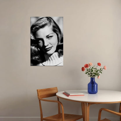 Lauren Bacall American Actress Former Model Poster Wall Art Print Home Wall Decor
