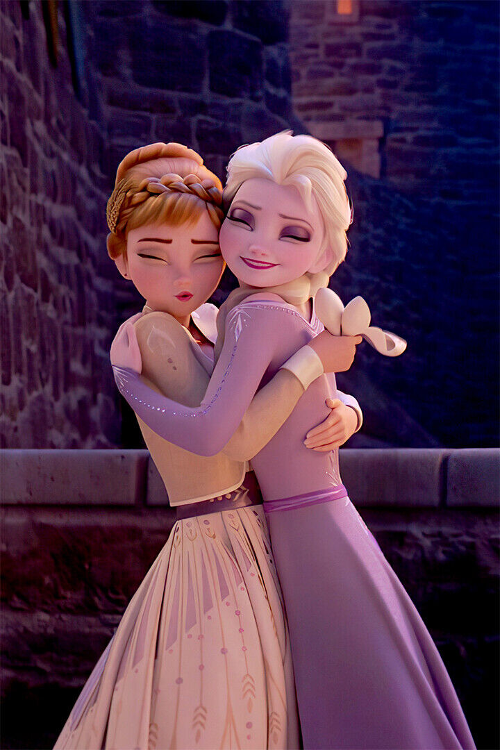 Frosty Movie Characters Elsa Anna Poster Wall Art Print Home Wall Decor