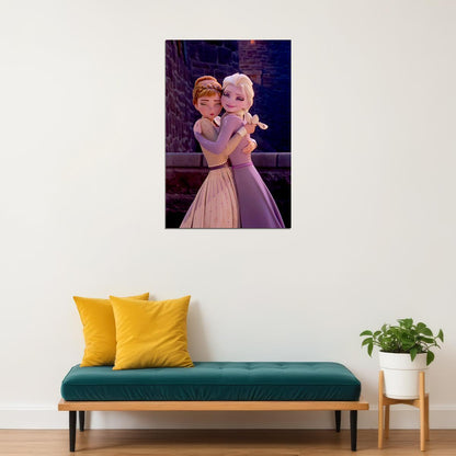 Frosty Movie Characters Elsa Anna Poster Wall Art Print Home Wall Decor