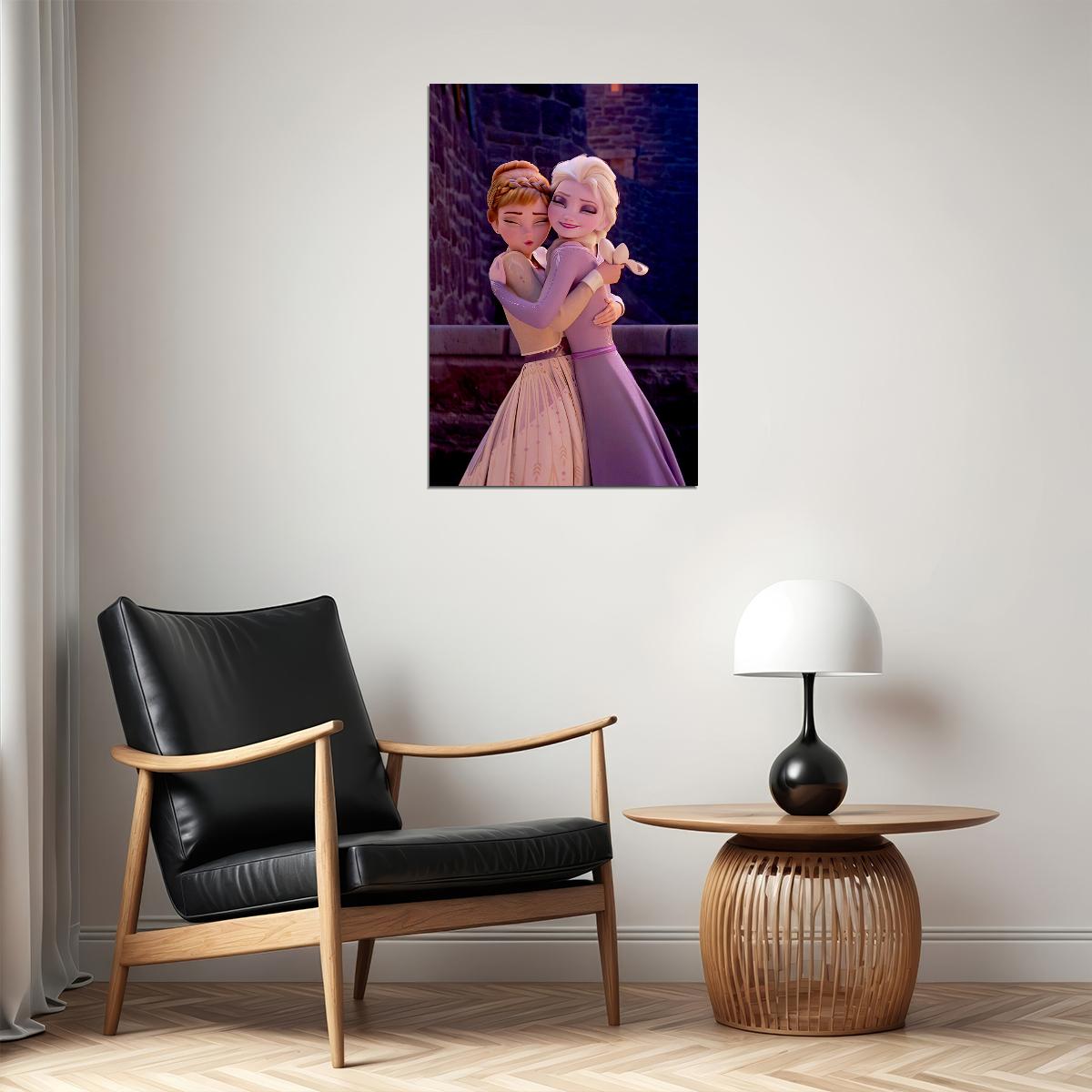 Frosty Movie Characters Elsa Anna Poster Wall Art Print Home Wall Decor