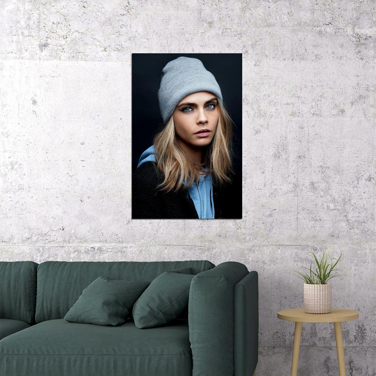 Cara Delevingne British Model Poster Wall Art Print Home Wall Decor