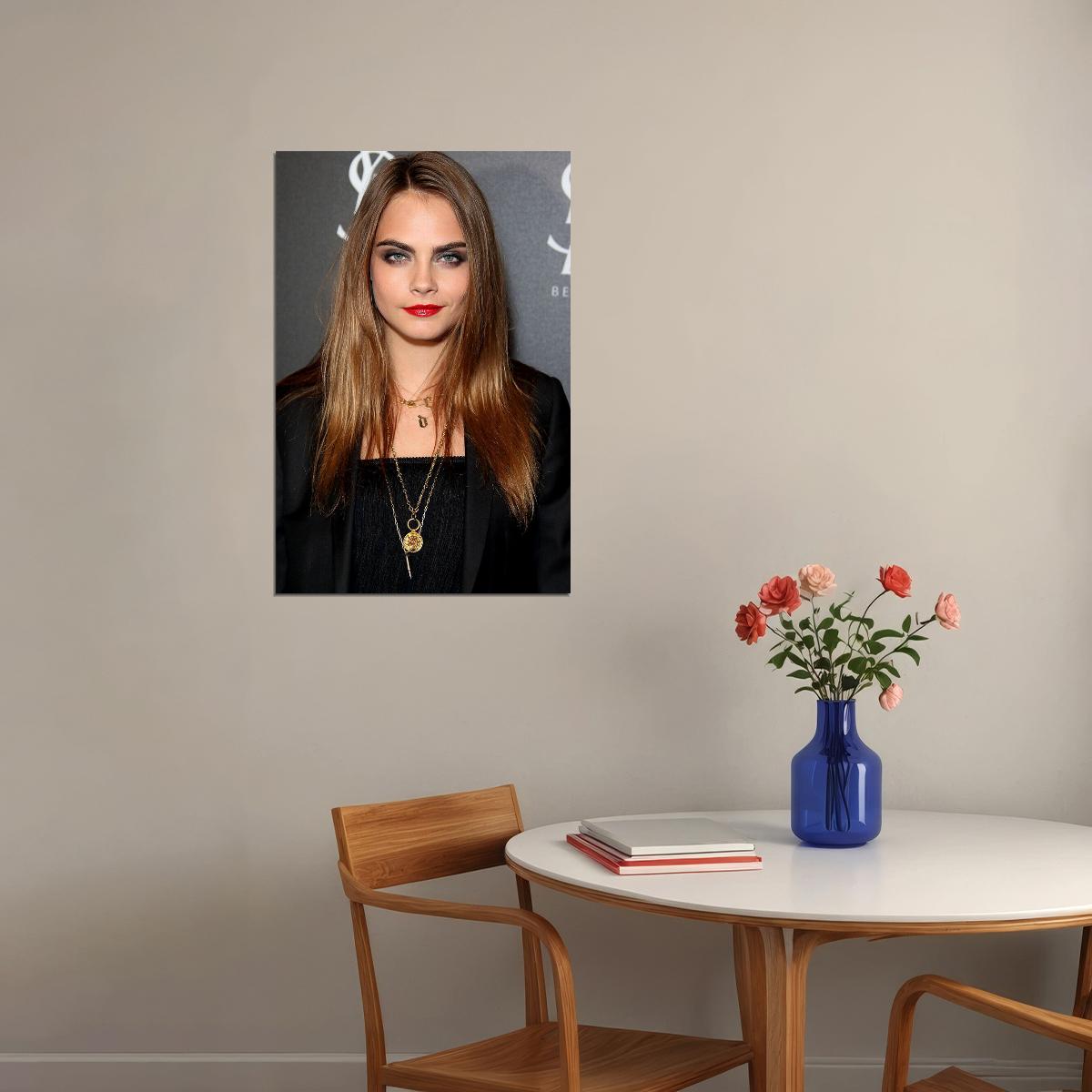 Cara Delevingne British Model Poster Wall Art Print Home Wall Decor