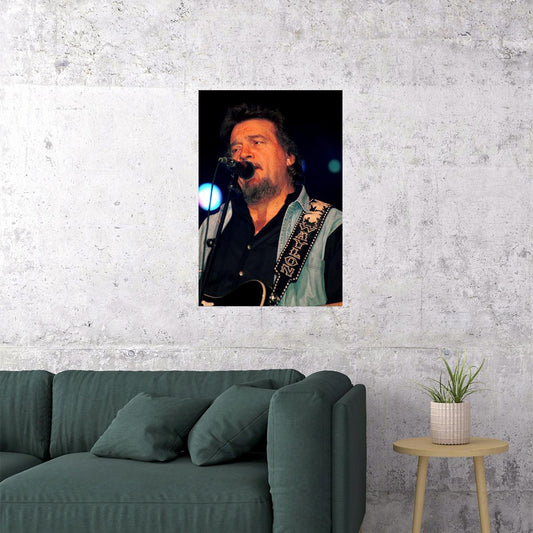 Waylon Jennings Performing Musician Poster Wall Art Print Home Wall Decor